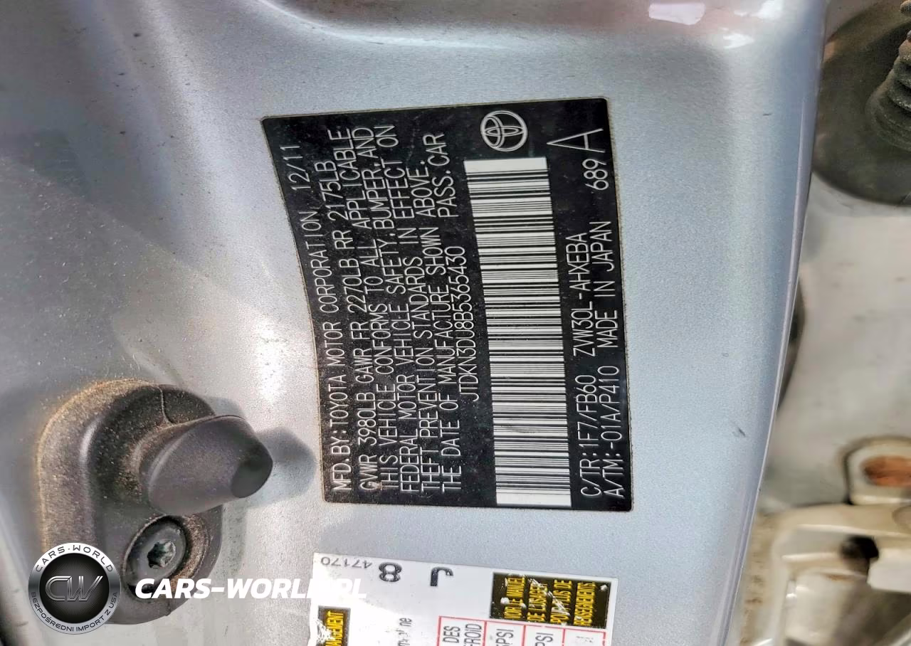 2011 Toyota Prius Three VIN:JTDKN3DU8B5365430 - 12