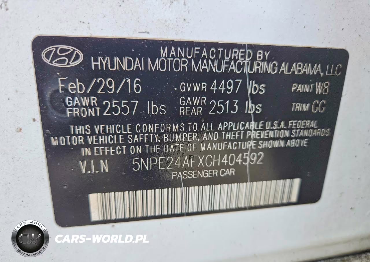 2016 Hyundai Sonata Se VIN:5NPE24AFXGH404592 - 12