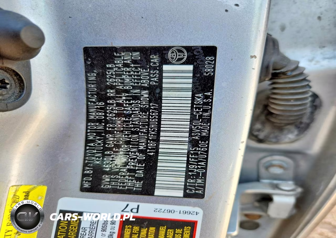 2017 Toyota Camry Se VIN:4T1BF1FK5HU656717 - 12
