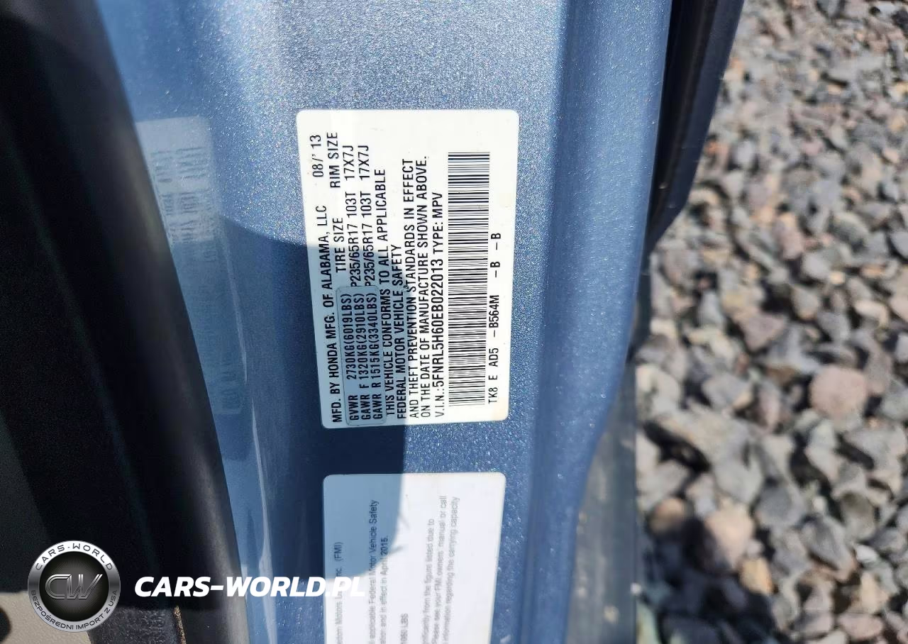 2014 Honda Odyssey Exl VIN:5FNRL5H60EB022013 - 13