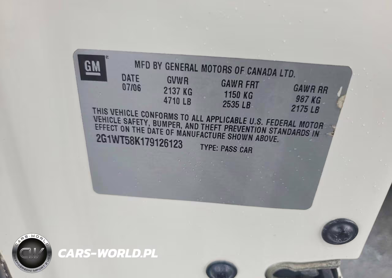 2007 Chevrolet Impala Lt VIN:2G1WT58K179126123 - 12