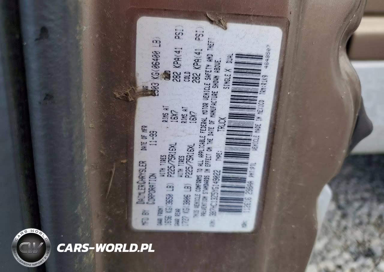 2000 Dodge Ram 1500 VIN:3B7HC13Z5YG149022 - 12