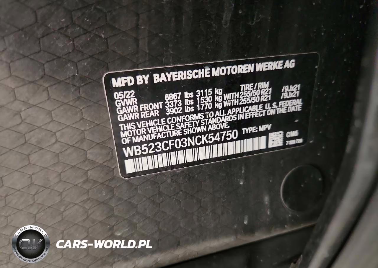 2022 BMW Ix xDrive50 VIN:WB523CF03NCK54750 - 13