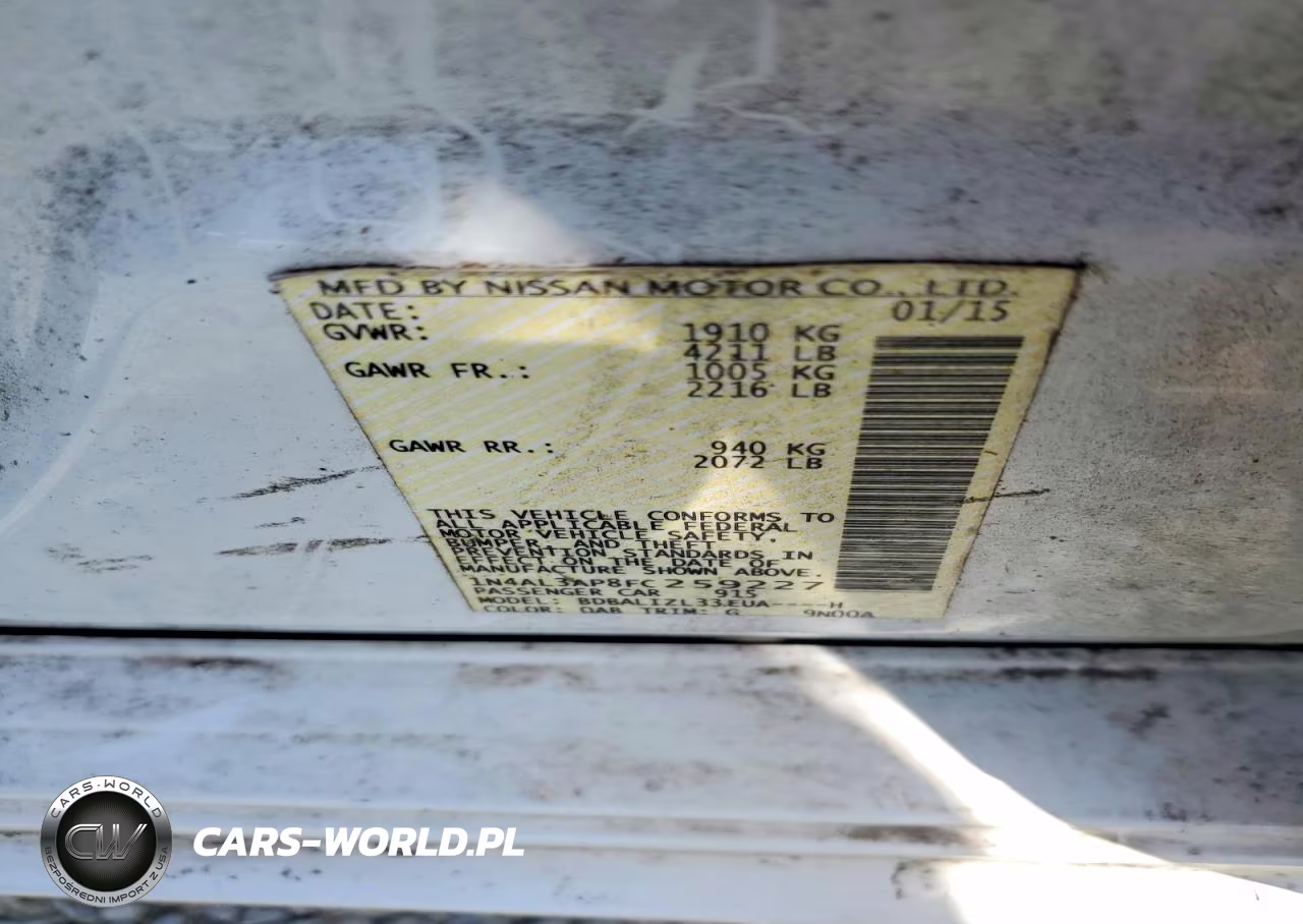 2015 Nissan Altima 2.5 Sv VIN:1N4AL3AP8FC259227 - 12