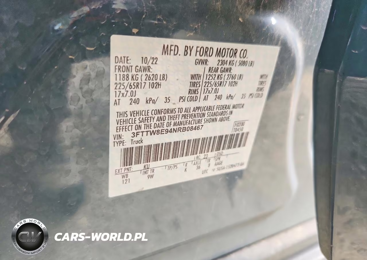 2022 Ford Maverick Xl VIN:3FTTW8E94NRB08467 - 12