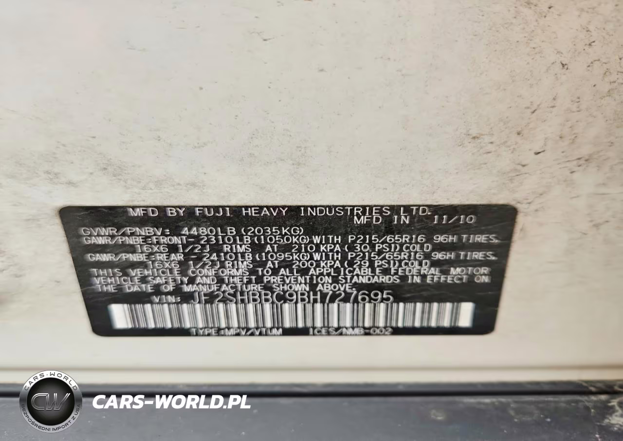 2011 Subaru Forester 2.5X VIN:JF2SHBBC9BH727695 - 13