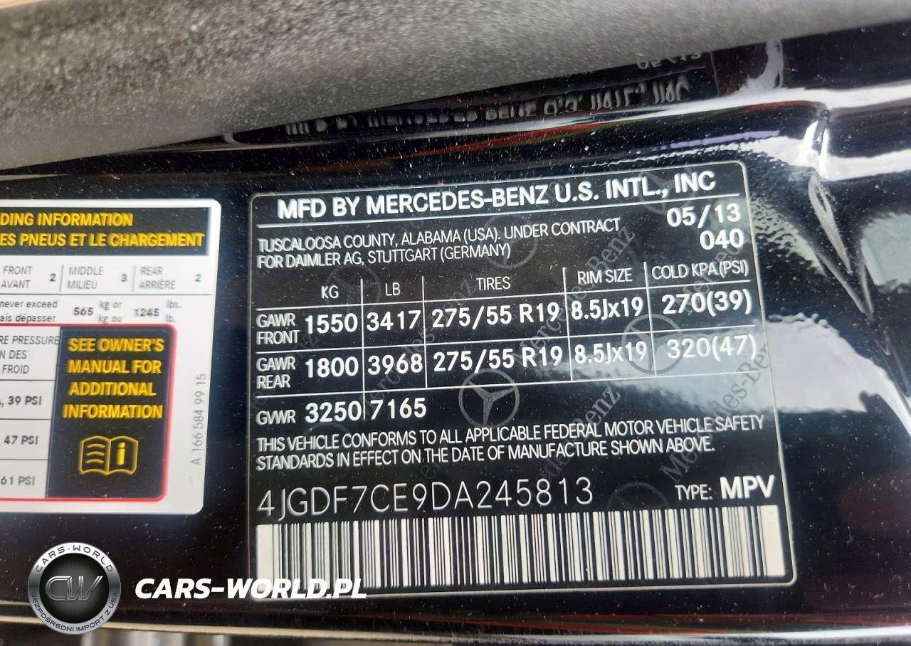 2013 Mercedes-Benz Gl 450 4Matic VIN:4JGDF7CE9DA245813 - 13