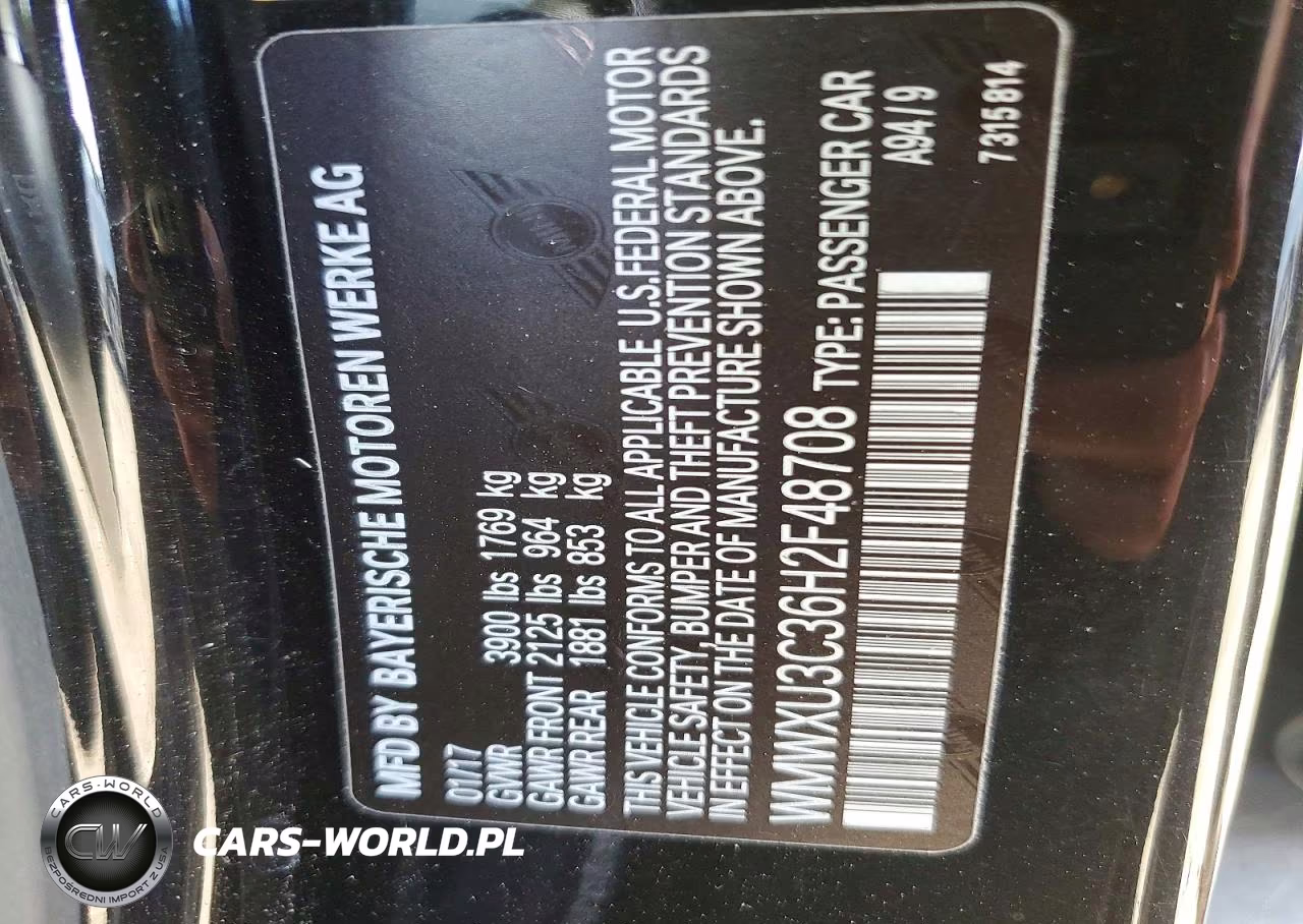 2017 Mini Cooper S VIN:WMWXU3C36H2F48708 - 12