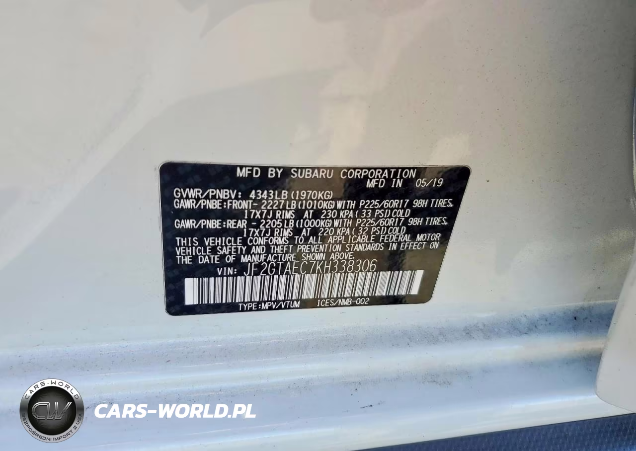 2019 Subaru Crosstrek Premium VIN:JF2GTAEC7KH338306 - 12