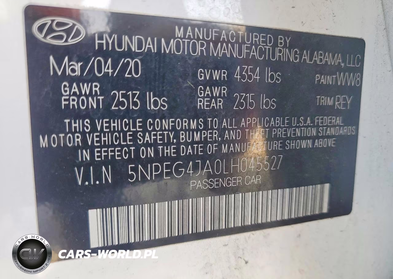 2020 Hyundai Sonata Se VIN:5NPEG4JA0LH045527 - 13
