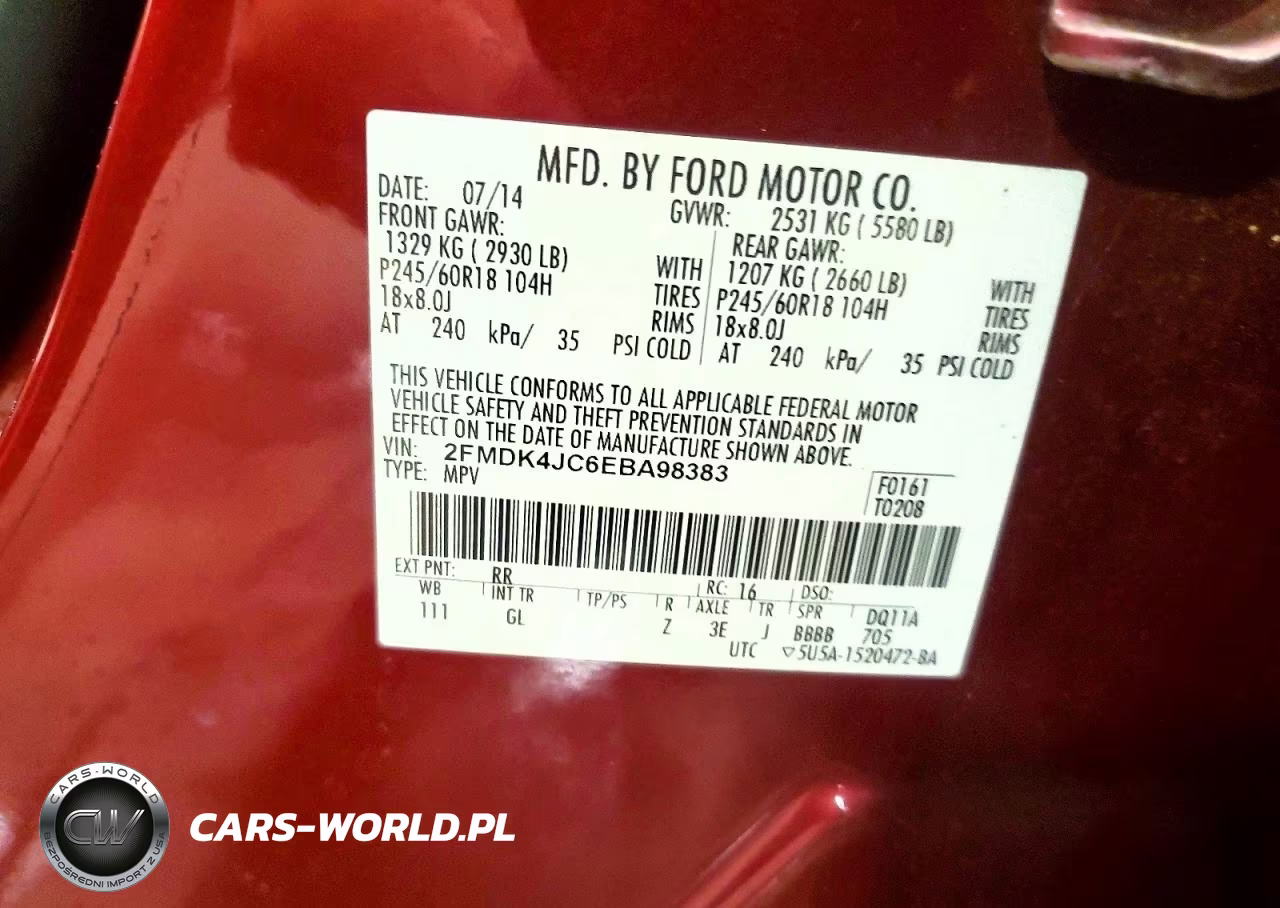 2014 Ford Edge Sel VIN:2FMDK4JC6EBA98383 - 13