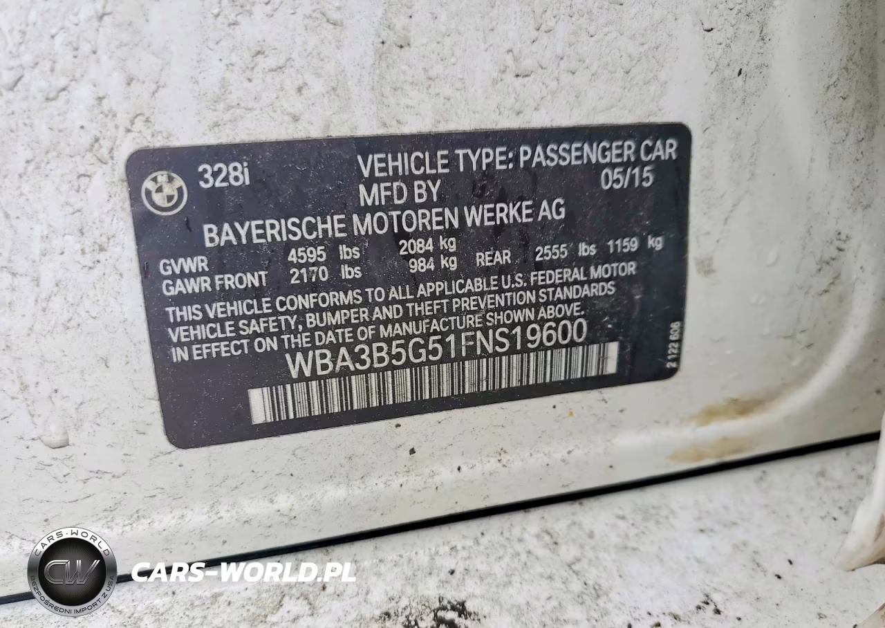 2015 BMW 328 Xi Sulev VIN:WBA3B5G51FNS19600 - 12