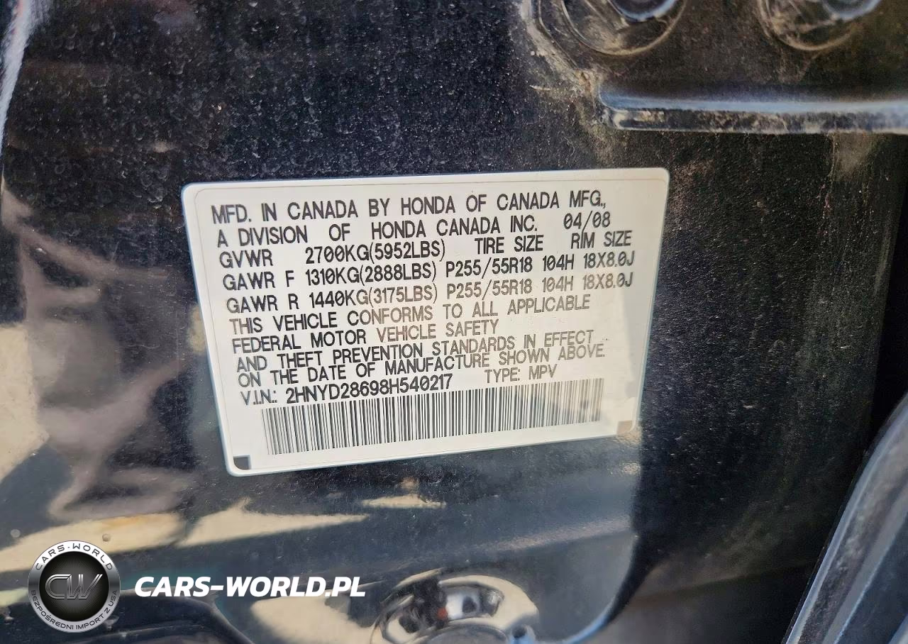 2008 Acura Mdx Technology VIN:2HNYD28698H540217 - 13