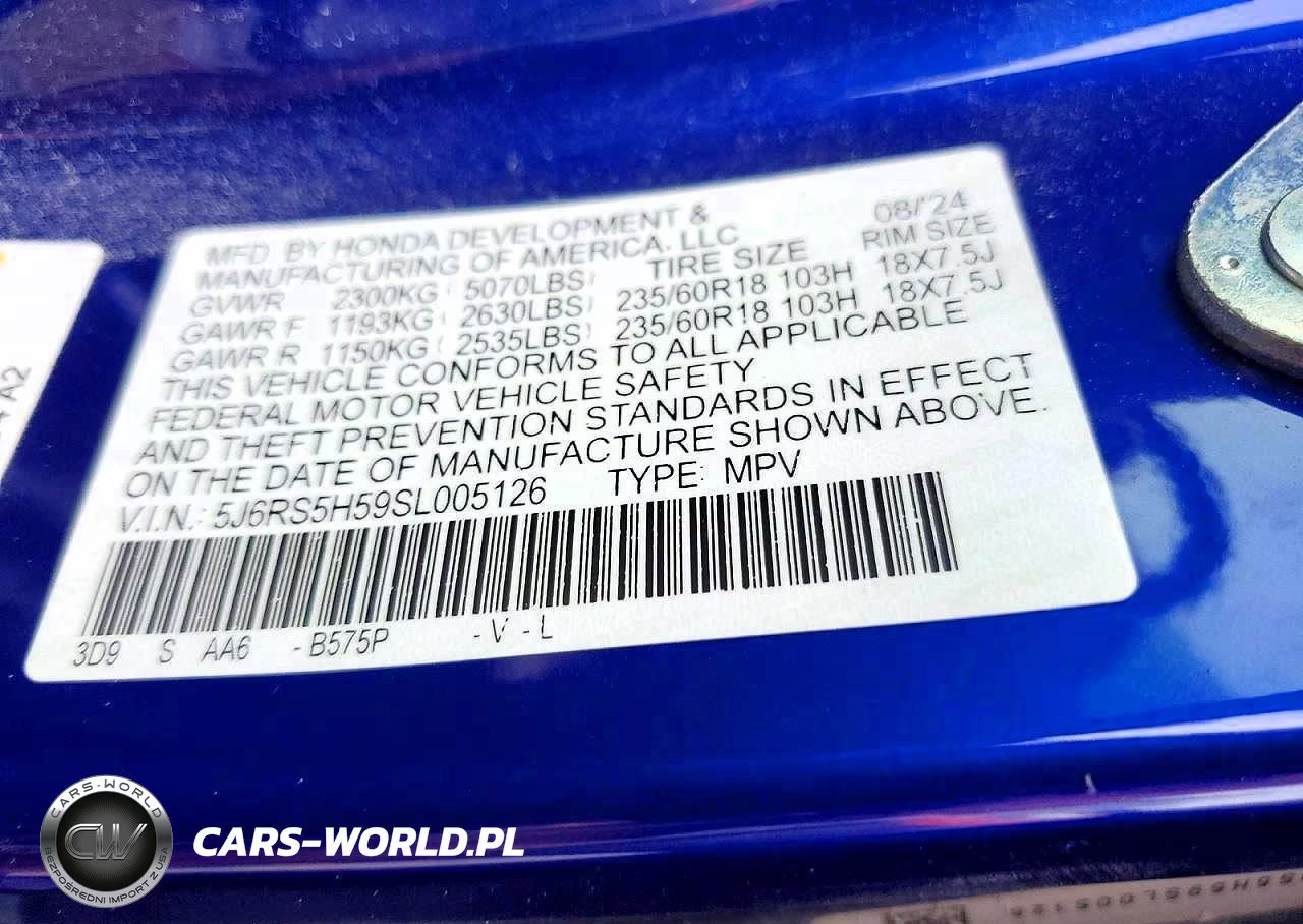 2025 Honda Cr-V Sport VIN:5J6RS5H59SL005126 - 13