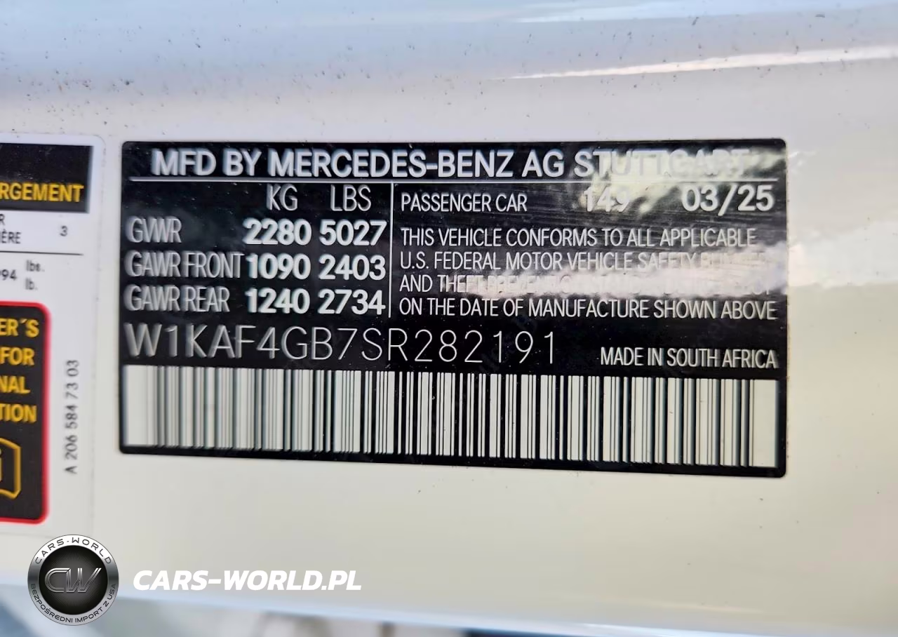 2025 Mercedes-Benz C 300 VIN:W1KAF4GB7SR282191 - 13