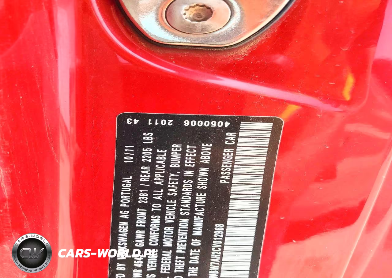 2012 Volkswagen Eos Komfort VIN:WVWBW7AH2CV012968 - 12