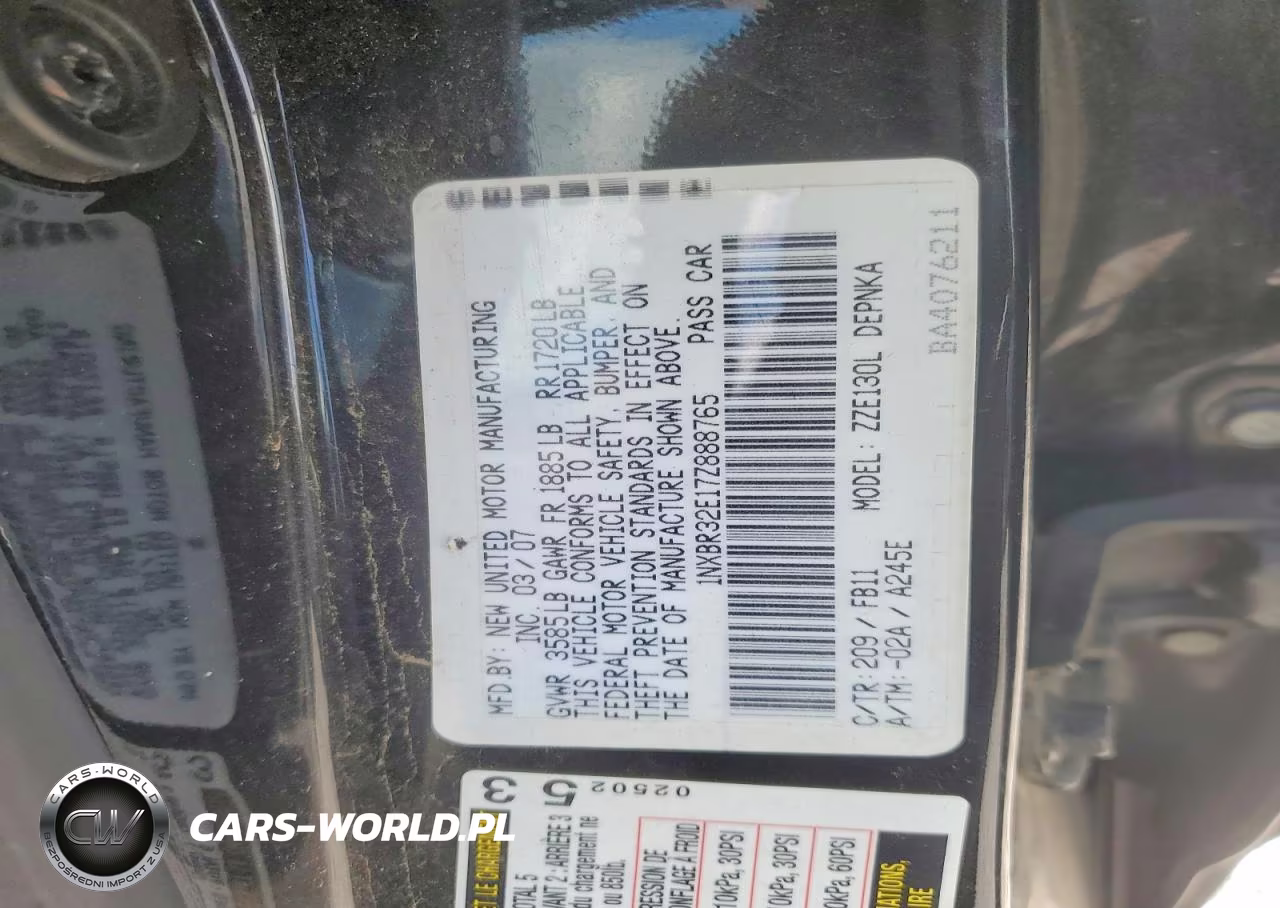 2007 Toyota Corolla Le VIN:1NXBR32E17Z888765 - 13
