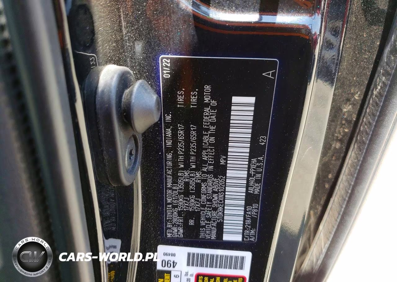 2022 Toyota Sienna Le VIN:5TDKRKECXNS102052 - 14