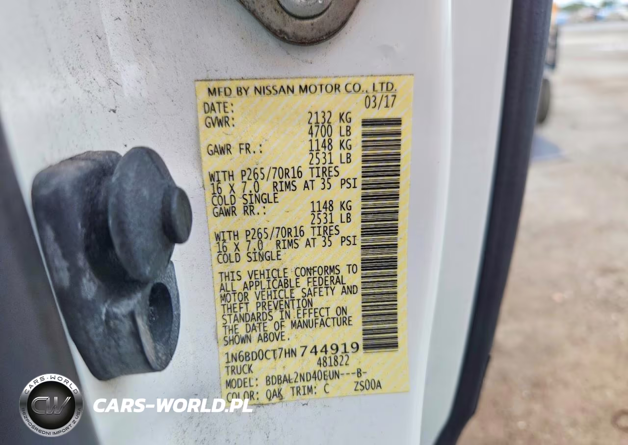 2017 Nissan Frontier Sv VIN:1N6BD0CT7HN744919 - 12