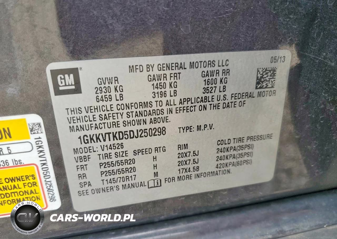 2013 GMC Acadia Denali VIN:1GKKVTKD5DJ250298 - 13