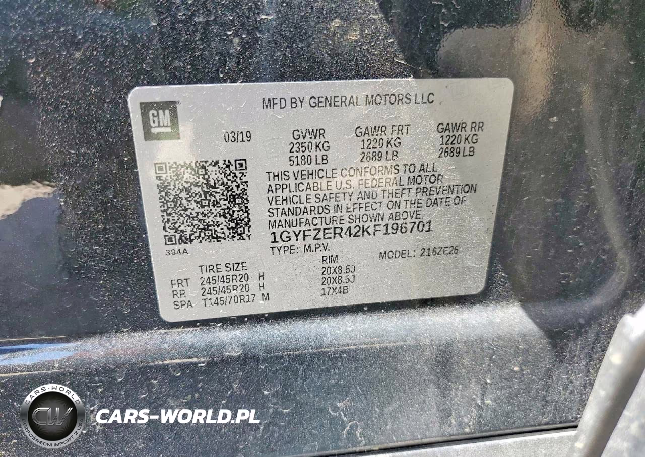 2019 Cadillac Xt4 Sport VIN:1GYFZER42KF196701 - 13