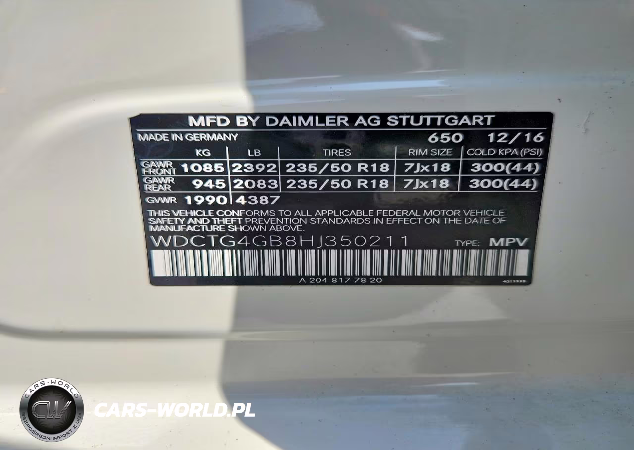 2017 Mercedes-Benz Gla 250 4Matic VIN:WDCTG4GB8HJ350211 - 12