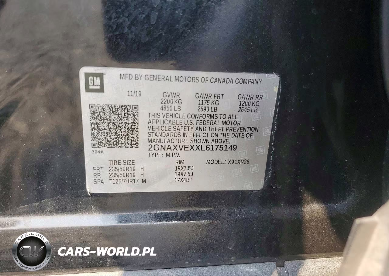 2020 Chevrolet Equinox Lt VIN:2GNAXVEXXL6175149 - 13