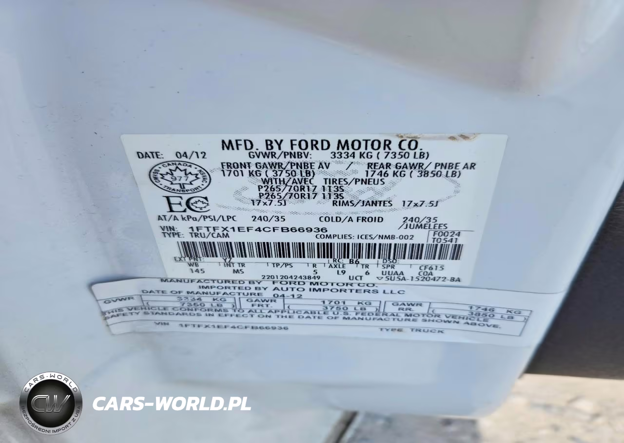 2012 Ford F150 Super Cab VIN:1FTFX1EF4CFB66936 - 13