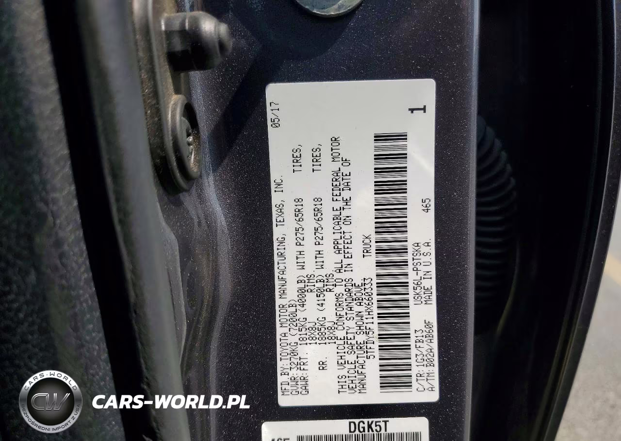 2017 Toyota Tundra Sr5 VIN:5TFDY5F11HX660333 - 12