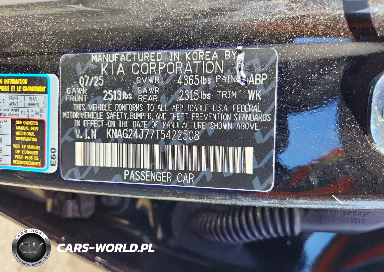 2026 Kia K5 Lxs VIN:KNAG24J77T5422508 - 12