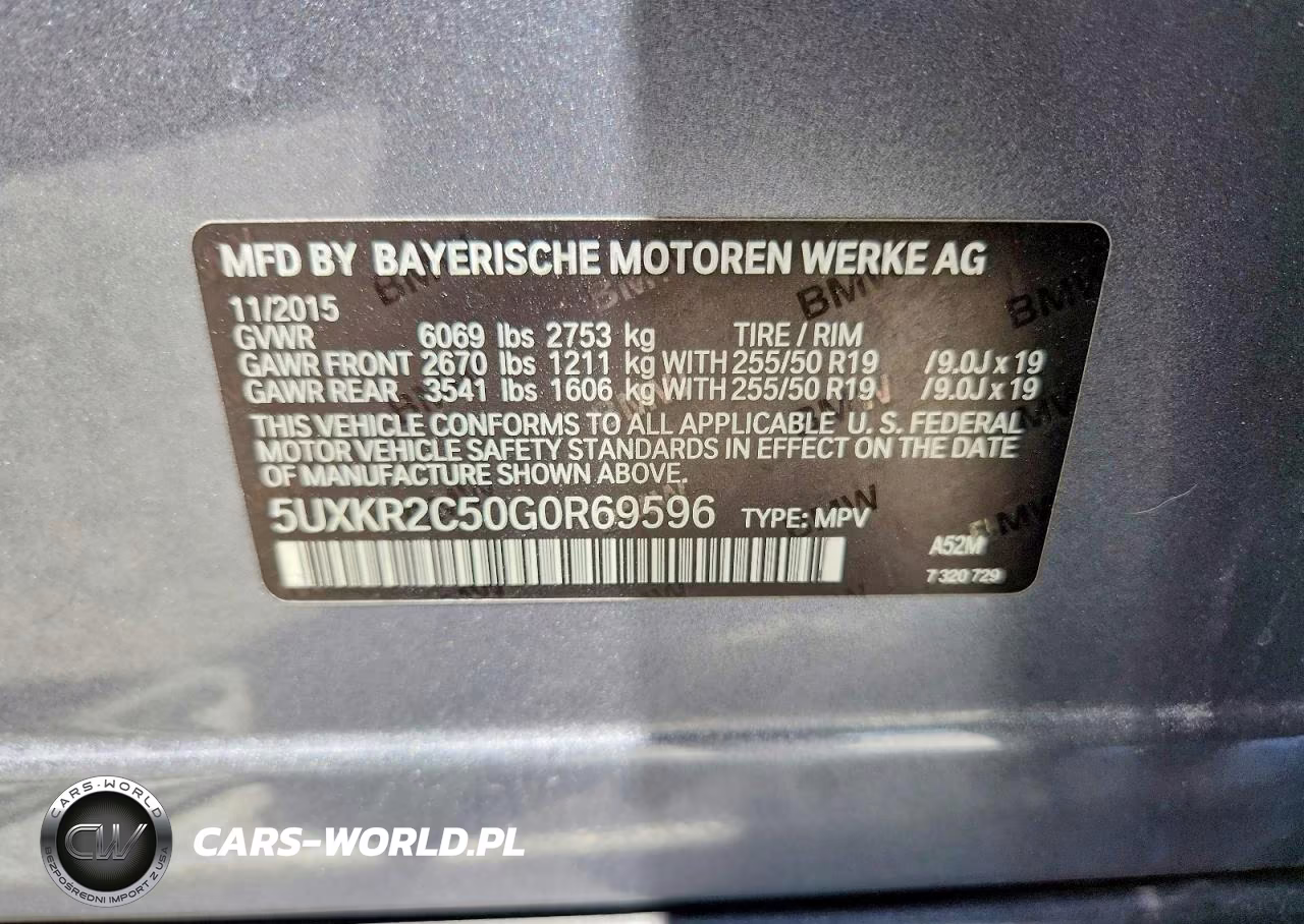2016 BMW X5 VIN:5UXKR2C50G0R69596 - 13
