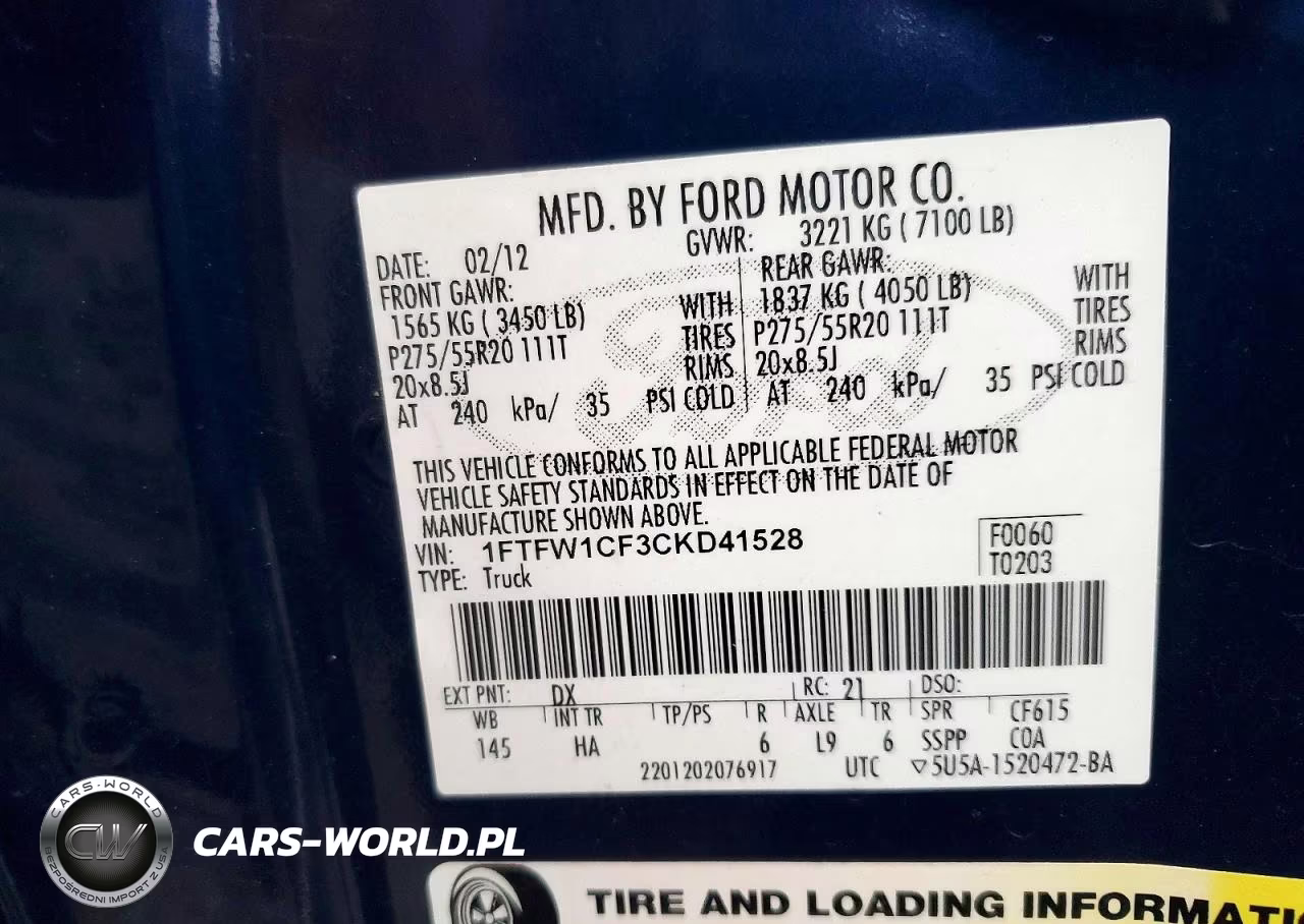 2012 Ford F150 Supercrew VIN:1FTFW1CF3CKD41528 - 12