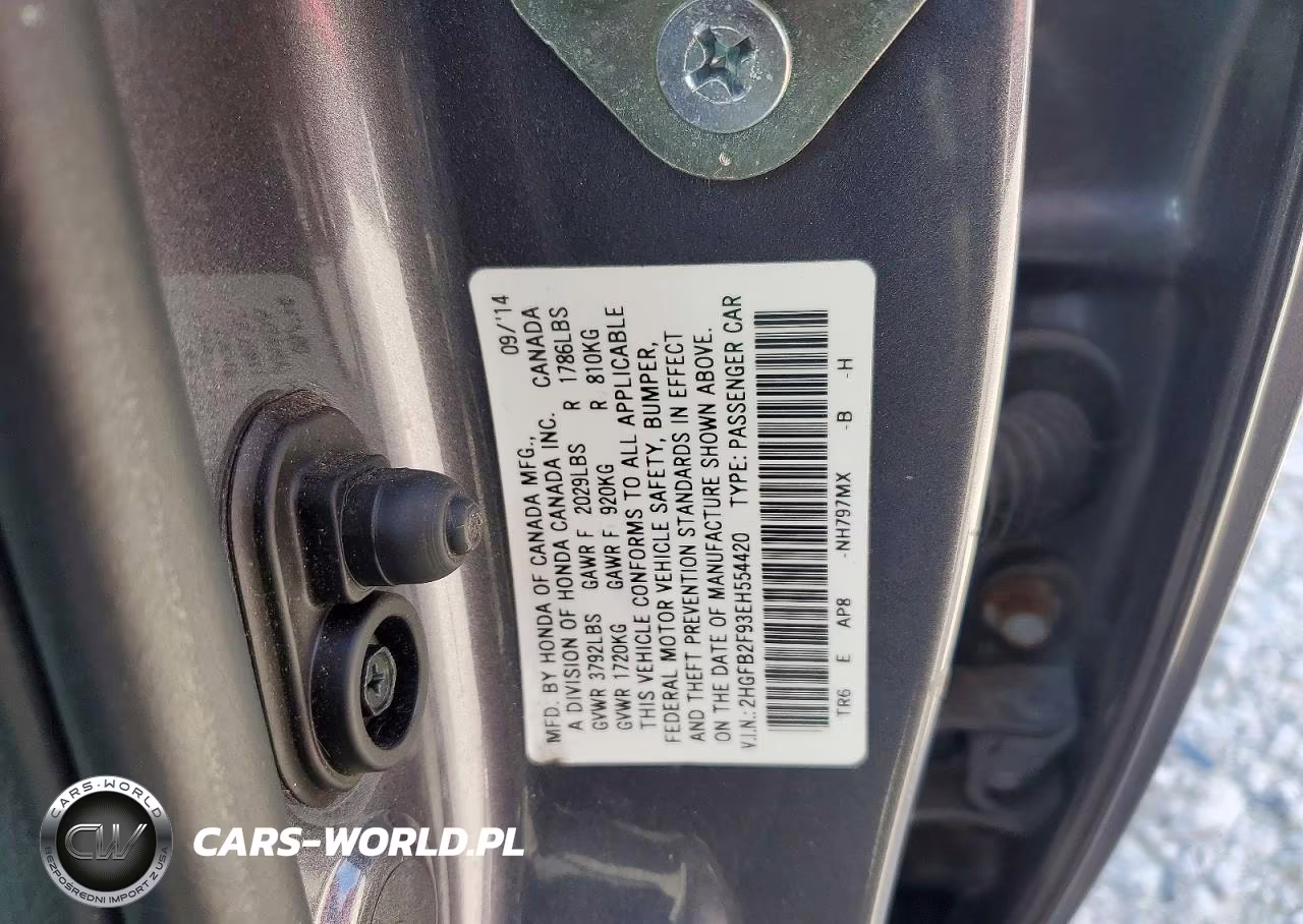 2014 Honda Civic Exl VIN:2HGFB2F93EH554420 - 13