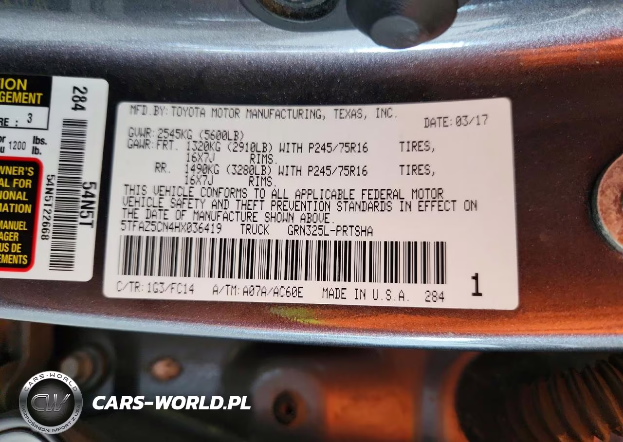 2017 Toyota Tacoma Sr5 V6 VIN:5TFAZ5CN4HX036419 - 12