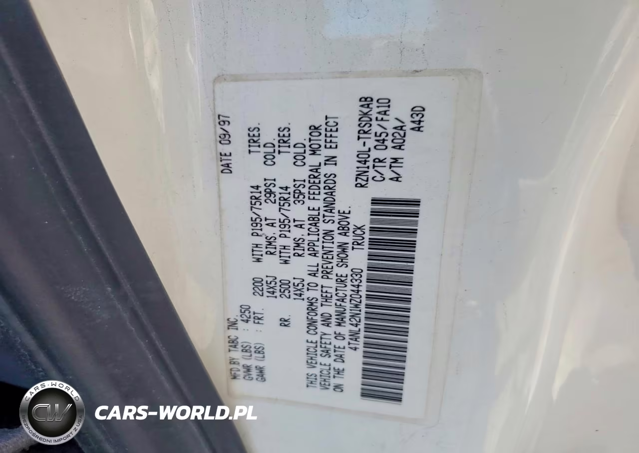 1998 Toyota Tacoma Base VIN:4TANL42N1WZ044330 - 12