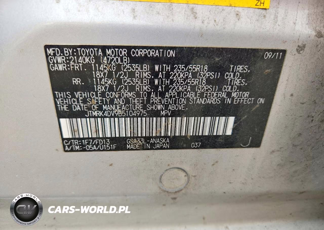 2011 Toyota Rav4 Sport VIN:JTMRK4DV9B5104975 - 13