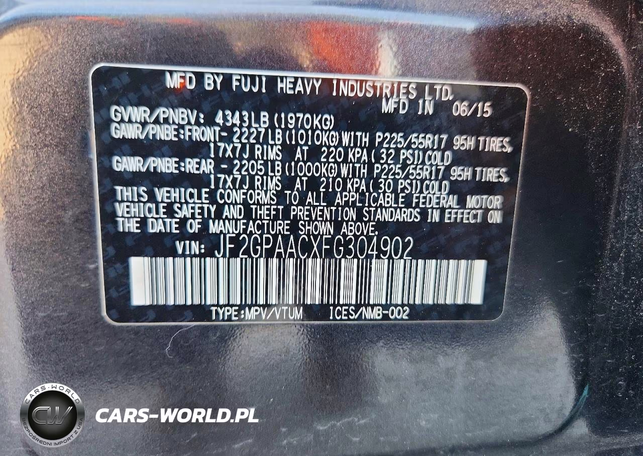 2015 Subaru Xv Crosstrek 2.0 Limited VIN:JF2GPAACXFG304902 - 14