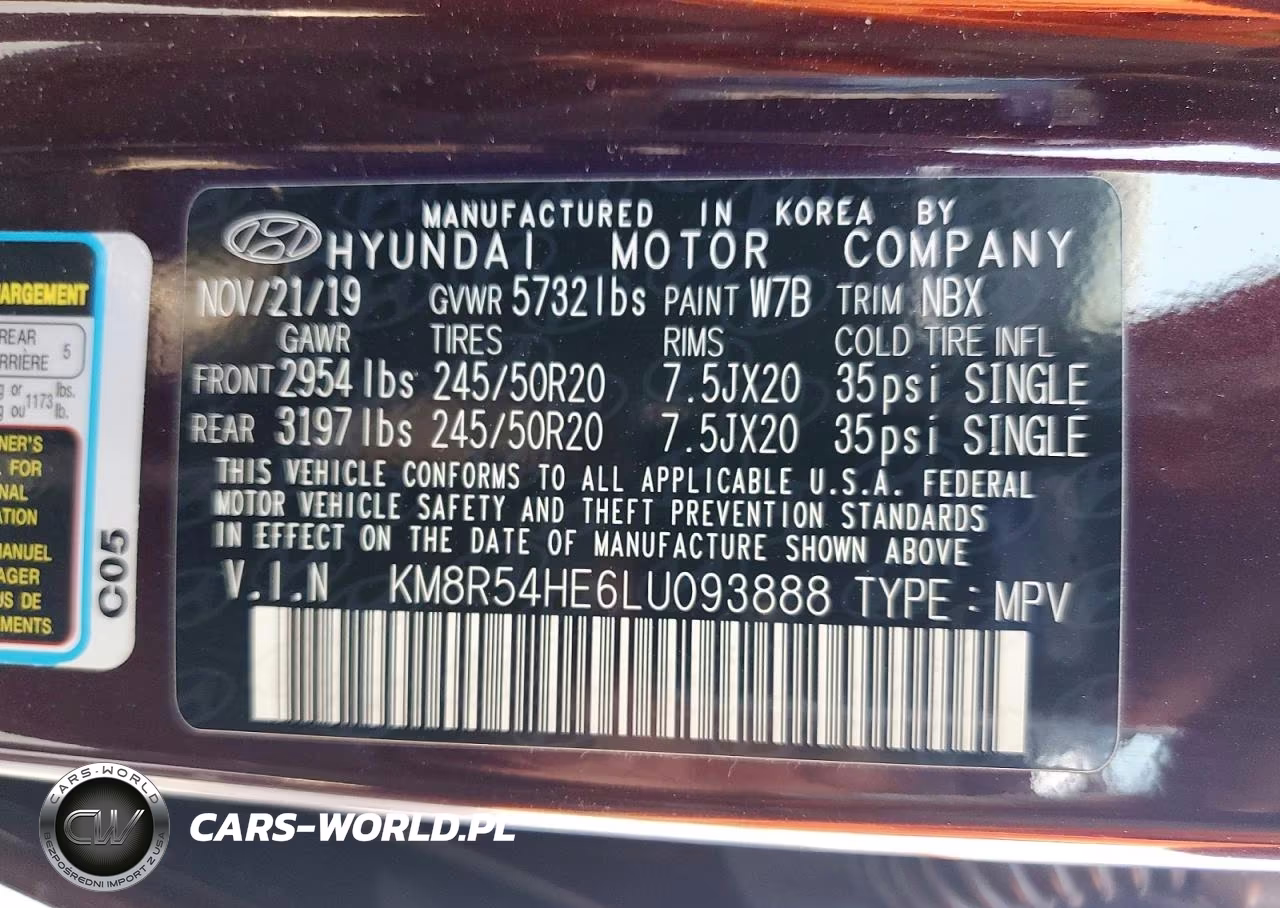 2020 Hyundai Palisade Limited VIN:KM8R54HE6LU093888 - 13