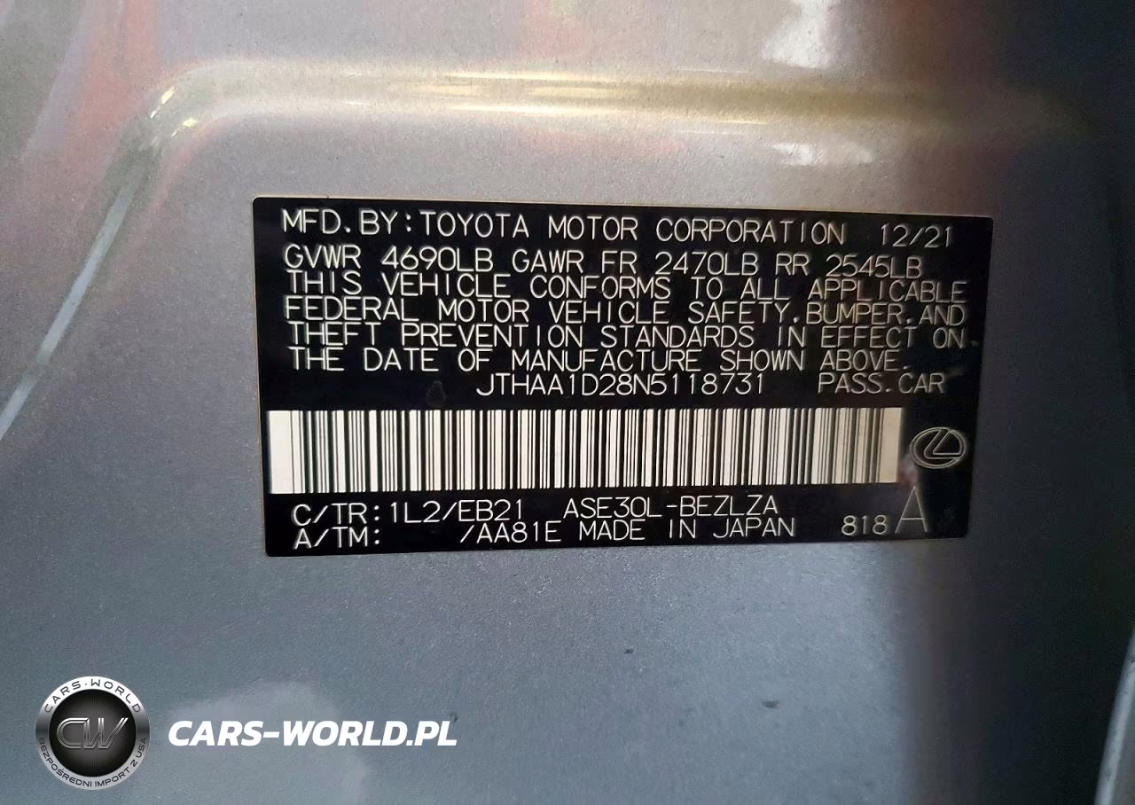 2022 Lexus Is 300 VIN:JTHAA1D28N5118731 - 13