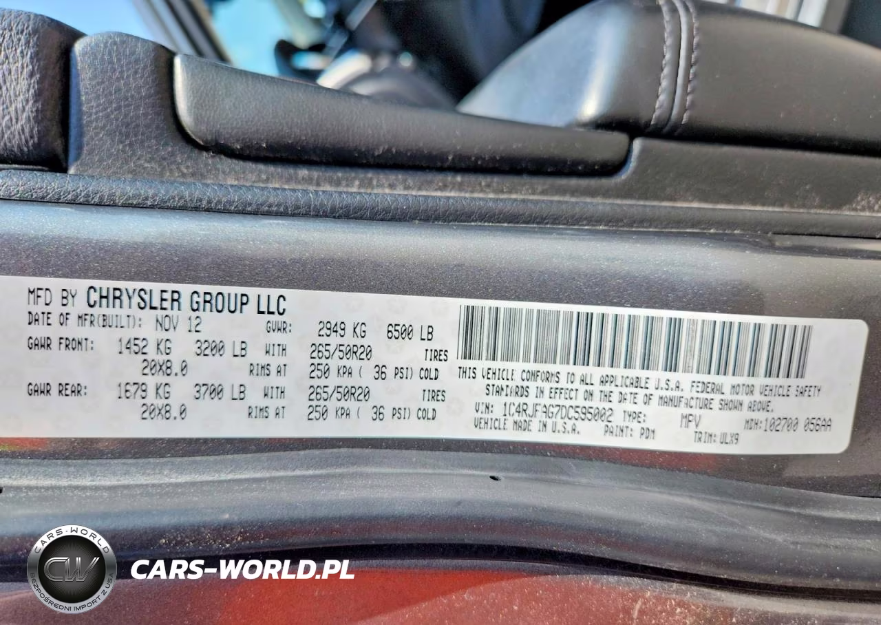 2013 Jeep Grand Cherokee Laredo VIN:1C4RJFAG7DC595002 - 13