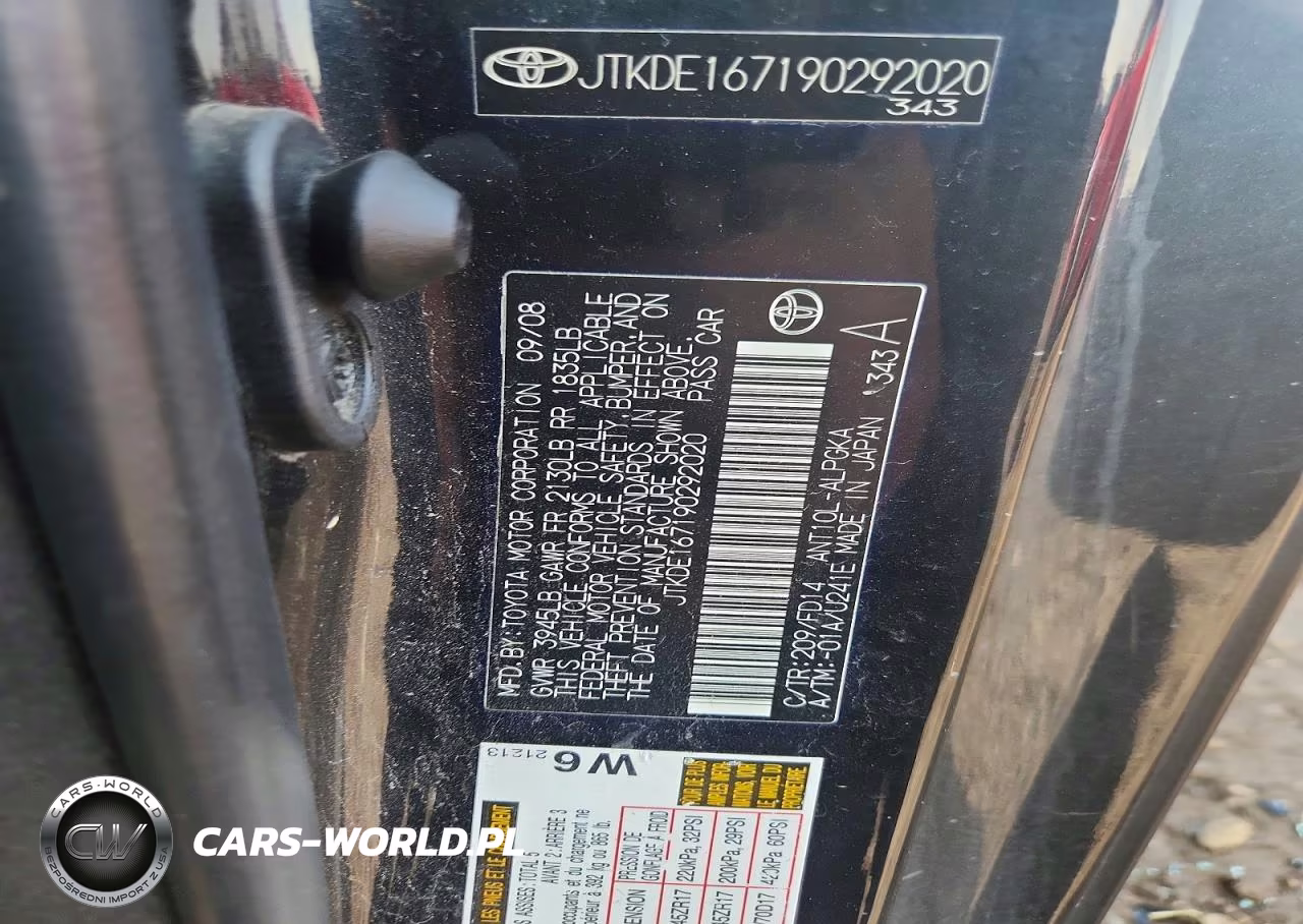 2009 Scion Tc Base VIN:JTKDE167190292020 - 12