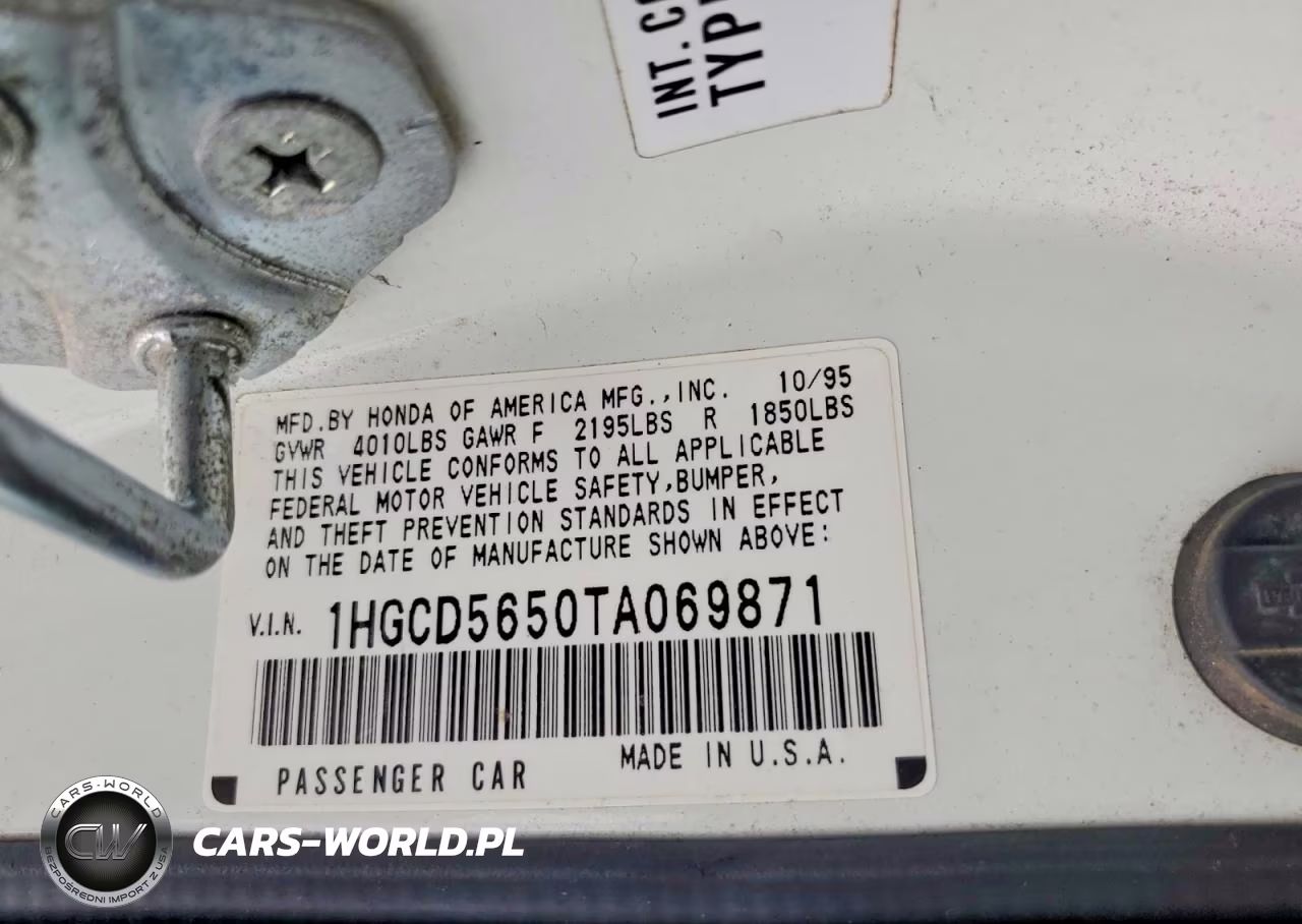 1996 Honda Accord Ex VIN:1HGCD5650TA069871 - 13