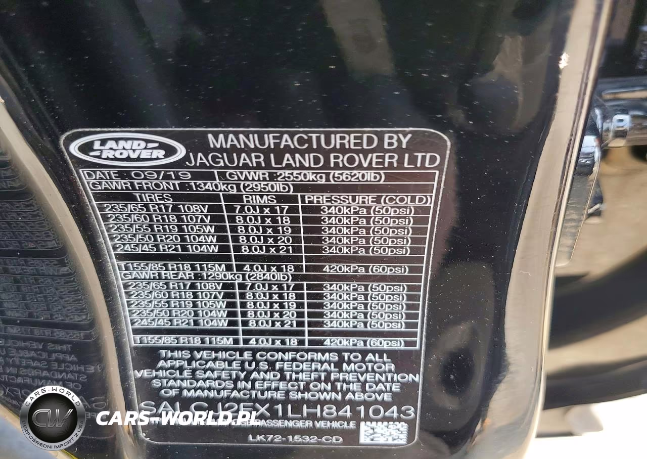2020 Land Rover Discovery Sport S VIN:SALCJ2FX1LH841043 - 14