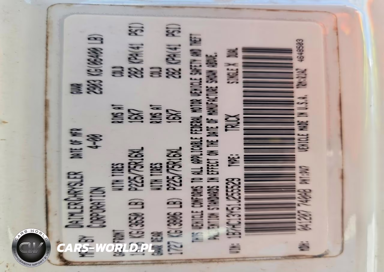 2001 Dodge Ram 1500 VIN:1B7HC13Y51J255529 - 12