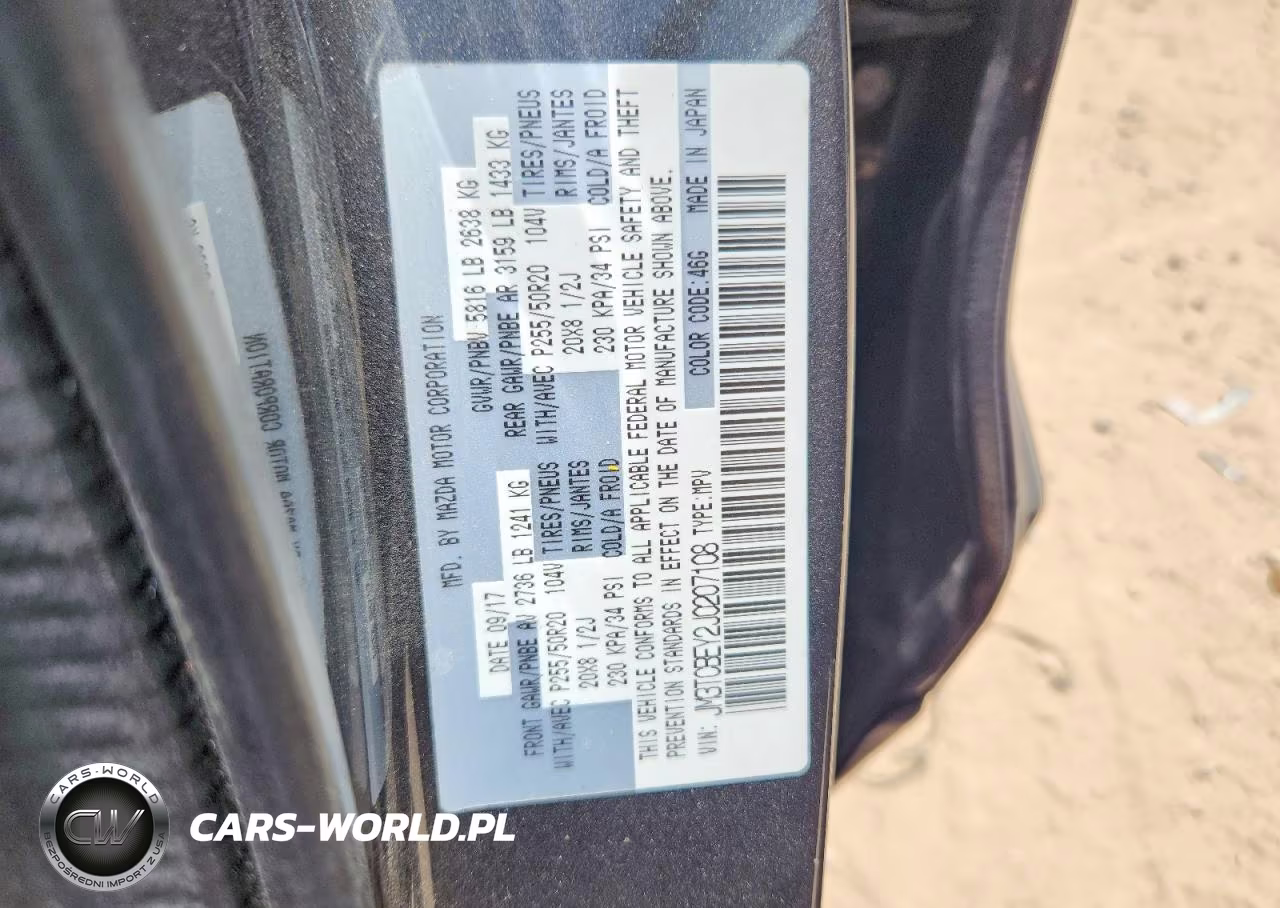 2018 Mazda Cx-9 Signature VIN:JM3TCBEY2J0207108 - 12