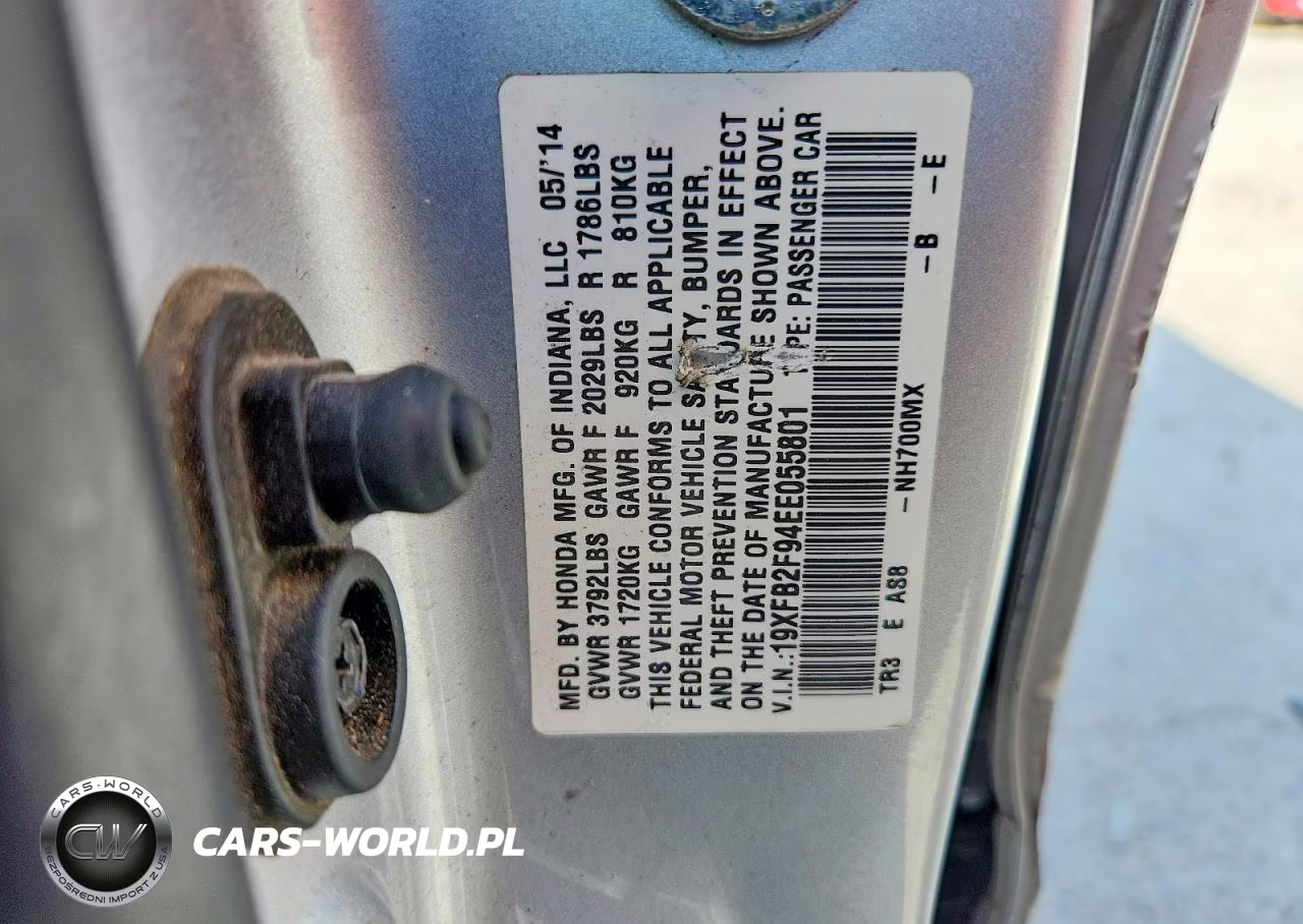 2014 Honda Civic Exl VIN:19XFB2F94EE055801 - 12