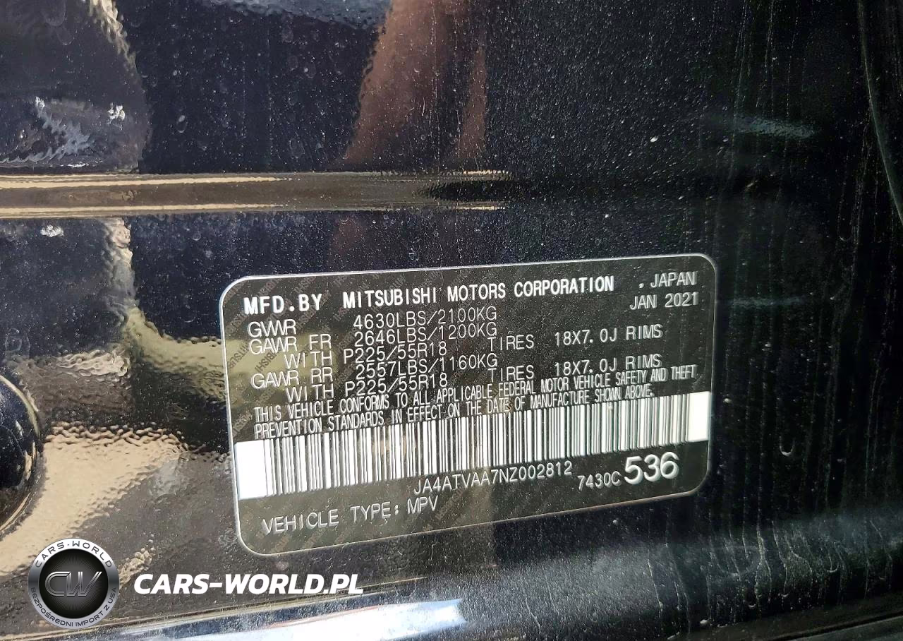 2022 Mitsubishi Eclipse Cross Le VIN:JA4ATVAA7NZ002812 - 13