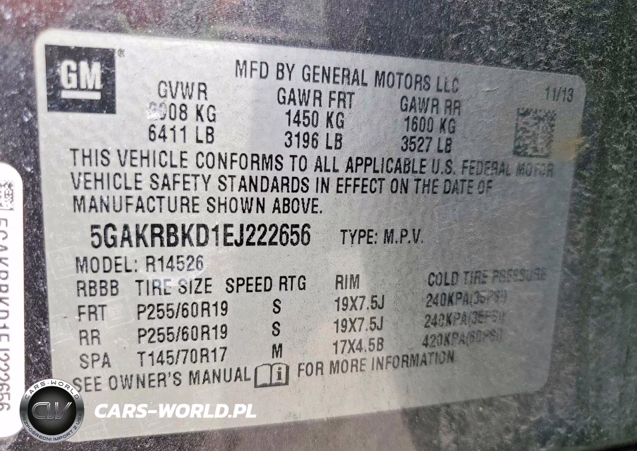 2014 Buick Enclave VIN:5GAKRBKD1EJ222656 - 13