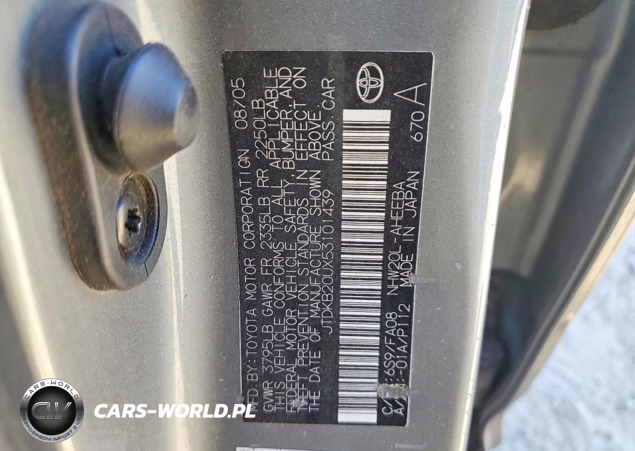 2005 Toyota Prius VIN:JTDKB20UX53101439 - 12