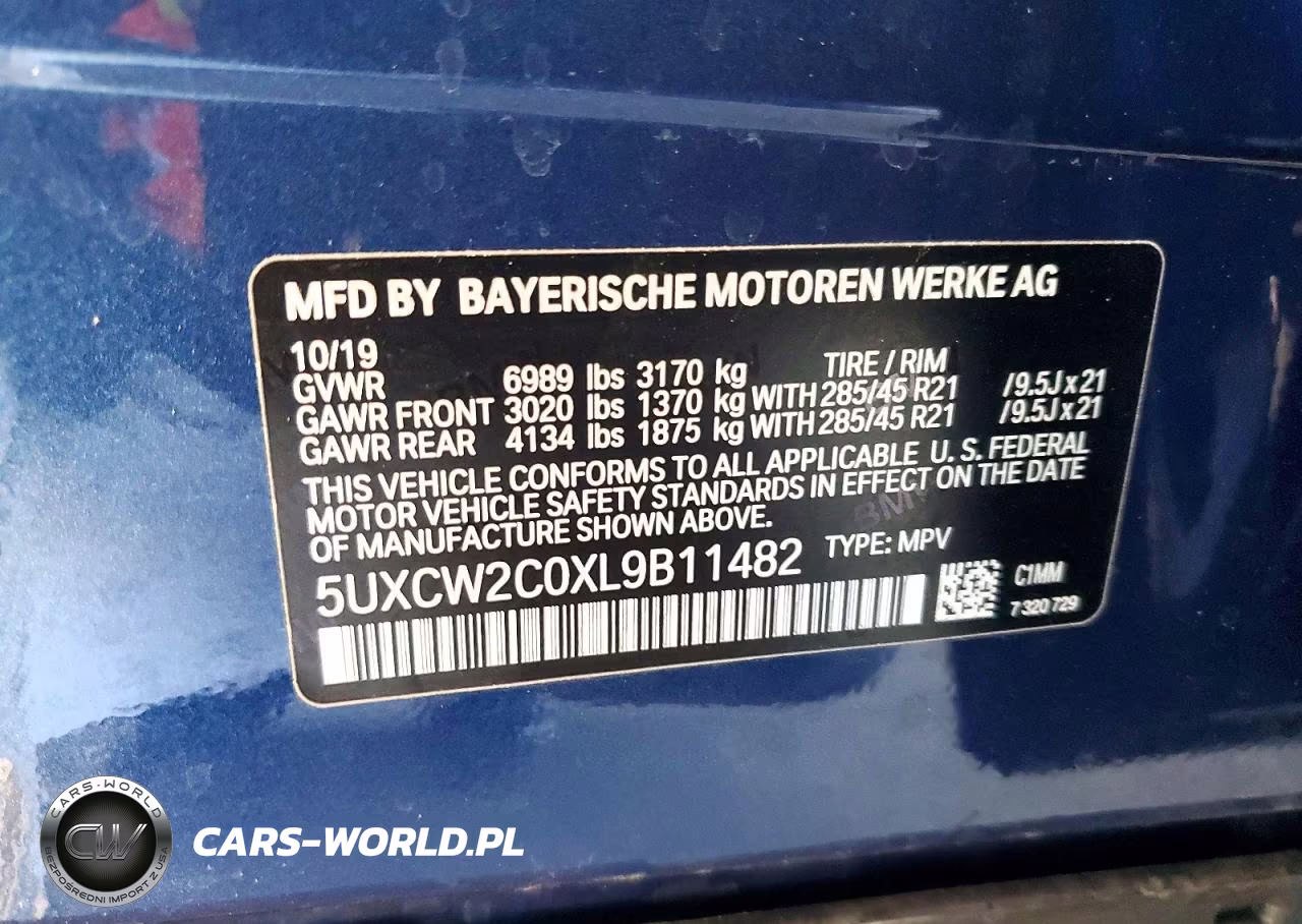 2020 BMW X7 xDrive40I VIN:5UXCW2C0XL9B11482 - 14